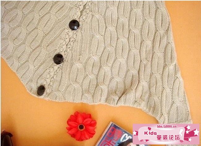 812 秋冬新品韩版外套女装修身蝙蝠袖麻花针织毛衣 米白色 (2).jpg